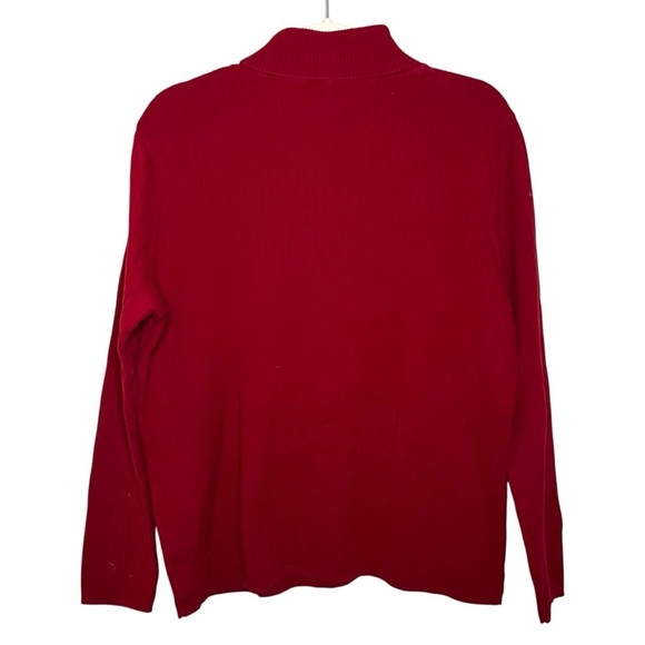 Talbots 100% Cotton Ribbed Turtleneck Red Size 2X - Picture 2 of 4